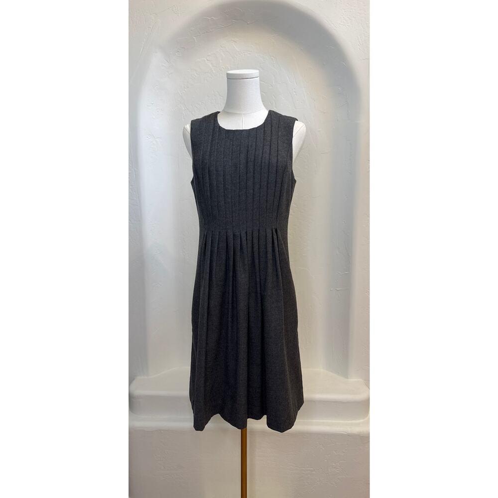 Banana Republic Grey Pinch Pleat Wool Dress – Size 6